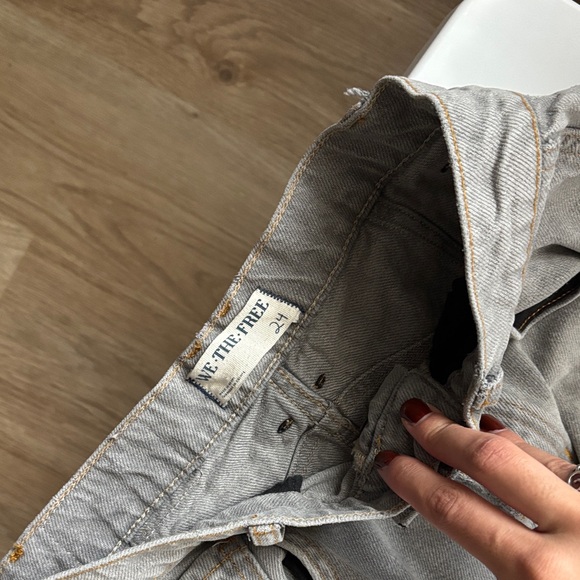 We The Free Light Gray Denim Pants - Picture 2 of 2